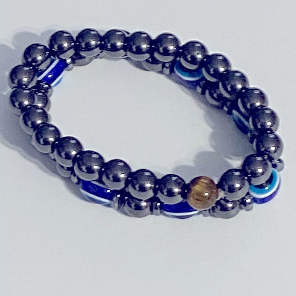 Hematite Magnetic 2 Piece Stress Relief Bracelet Set